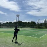 【ソフトテニス部】校外練習　新チーム初の公式戦に向けて